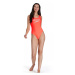 Dámské plavky speedo logo deep u-back siren red/white