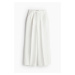 H & M - Elegantní kalhoty z lněné směsi - bílá