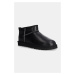 Kožené sněhule UGG Classic Ultra Mini Lthr Regen černá barva, 1158191-BLK