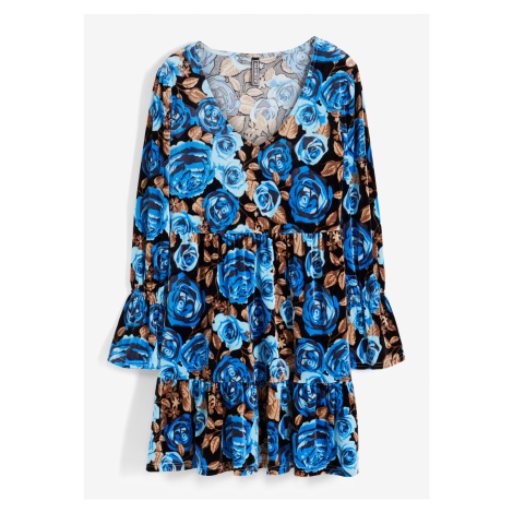 Bonprix RAINBOW sametové šaty Barva: Modrá, Mezinárodní