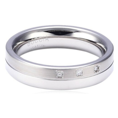 Boccia Titanium Titanový snubní prsten s diamanty 0129-03 50 mm