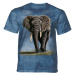 Pánské batikované triko The Mountain - APPROACHING STORM - slon - modrá