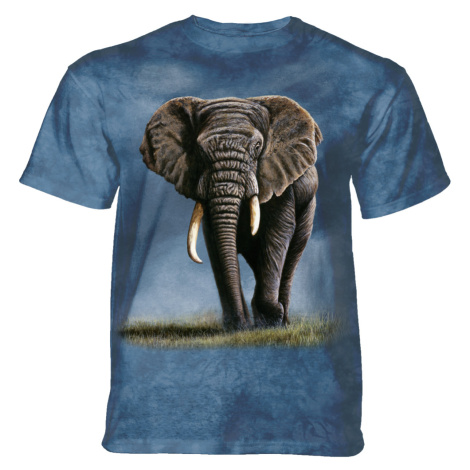 Pánské batikované triko The Mountain - APPROACHING STORM - slon - modrá