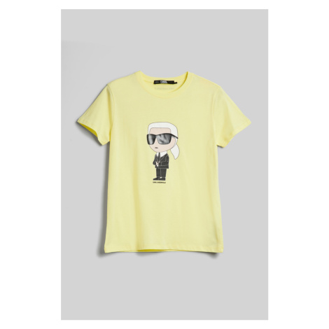 Tričko karl lagerfeld ikonik 2.0 karl t-shirt žlutá