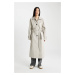 DEFACTO DFC - Regular Fit Belted Long Trench Coat