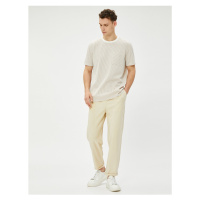 Koton Basic Trousers Waist Tied Pocket Detail Viscose Blended