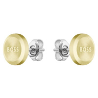 Hugo Boss Minimalistické pozlacené náušnice Yann 1580478