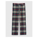 Béžovo-červené dámské kostkované pyžamové kalhoty GAP