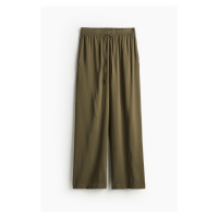 H & M - Široké natahovací kalhoty - zelená
