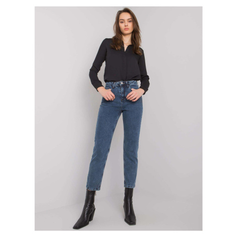 Tmavě modré dámské džíny -dark blue Denim vzor BASIC