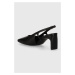 Kožené lodičky Vagabond Shoemakers VENDELA černá barva, na podpatku, s odkrytou patou, 5723-101-