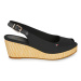 Tommy Hilfiger ICONIC ELBA SLING BACK WEDGE Černá