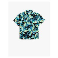 Koton Short Sleeve Shirt Floral Pattern Pocket Detail Cotton