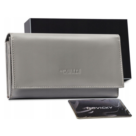 Elegantní, prodloužená dámská peněženka s klopou na patentku 4U CAVALDI