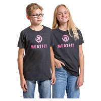 Meatfly dětské tričko Melty Charcoal Heather | Šedá | 100% bavlna
