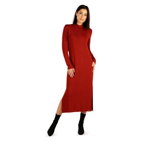 Dámské dlouhé šaty Litex 7C045 | hnědočervená