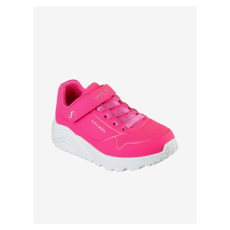 Neonově růžové holčičí tenisky Skechers