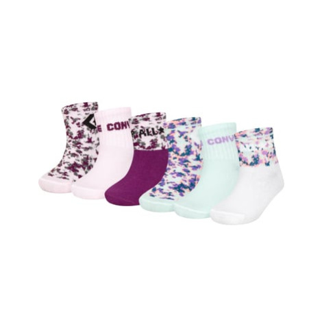 Converse Balení 6 ponožek Camouflage pink