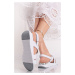 Bílé kožené platformové sandály Lorena