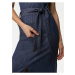 Tmavě modrá dámská džínová midi sukně s páskem Marks & Spencer