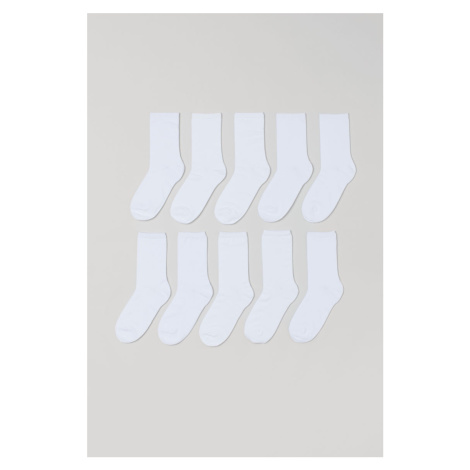 H & M - Balení: 10 párů ponožek - bílá H&M