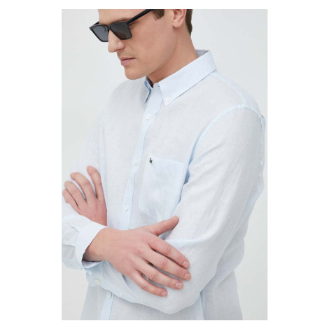 Plátěná košile Lacoste regular, s límečkem button-down
