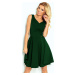Zelené šaty s výstřihem do V ARIANNA Tmavě zelená