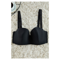 Trendyol Curve Black Removable Thick Rope Strapless Plus Size Bra