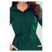 Dámské rozšířené košilové šaty v lahvově zelené barvě model 7990251 - numoco
