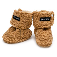 T-TOMI TEDDY Booties Brown dětské capáčky 6-9 months 1 ks