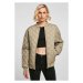 Dámská bomber bunda Urban Classics Oversized Diamond Quilted - khaki