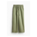 H & M - Kalhoty z lněné směsi - zelená