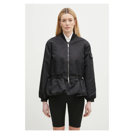 Bunda Coperni Gathered Hem Bomber černá barva, COPBL24F3003