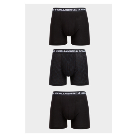 Spodní prádlo karl lagerfeld logo monogram boxer set 3-pack černá