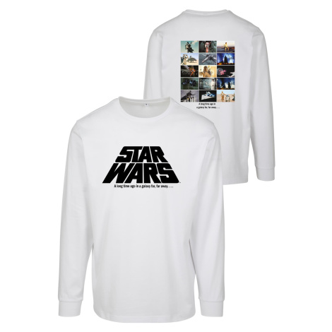Fotografická koláž Star Wars s dlouhým rukávem bílá Merchcode