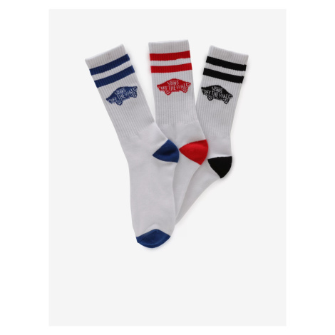 Sada tří dětských ponožek v bílé barvě VANS