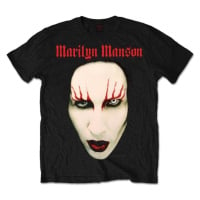 Marilyn Manson Tričko Red Lips Unisex Black