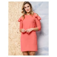 Dress La Diva, line Sigma cold shoulders pink