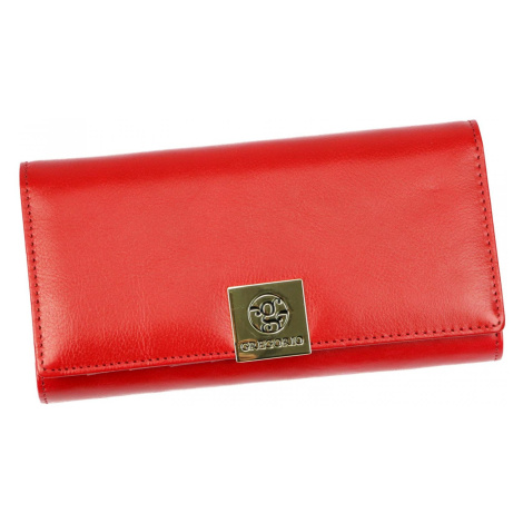 Dámská velká trendy kožená peněženka Dalia, červená GREGORIO