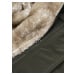 Dámská zimní bunda v army barvě s kožešinovou odepínací podšívkou (M-21005)