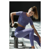 Trendyol Lilac Crop Seamless/Seamless Crew Neck Knitted Sports Top/Blouse