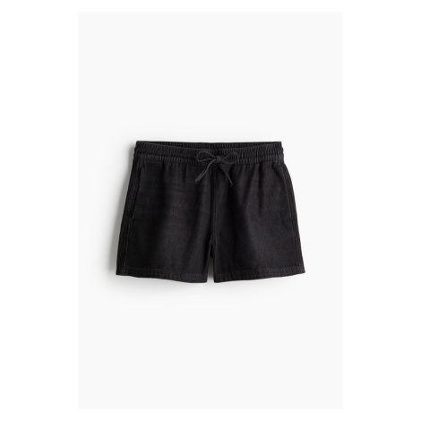 H & M - Džínové natahovací šortky - černá H&M