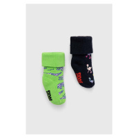 Dětské ponožky Happy Socks Kids Animals Baby Terry Socks 2-pack černá barva