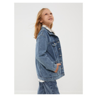 LC Waikiki Shirt Collar Girl's Jean Jacket