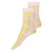 Swedish Stockings Ponožky 'Greta Tartan Socks Light Pink/Neon Yellow' svítivě žlutá / pink