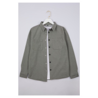 Trendyol Khaki Regular Fit Knitted Casual Winter Shirt Jacket