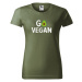 DOBRÝ TRIKO Dámské tričko s potiskem Go vegan Barva: Černá