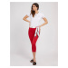 Červené dámské skinny fit džíny s šátkem Guess 1981 Capri
