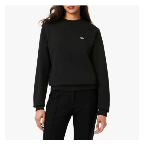 Lacoste RELAXED FIT FLEECE CREW NECK Černá