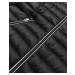 Černá prošívaná bunda s kapucí (LD-7153)